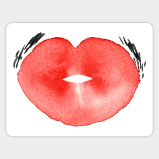 Lips with mustache Sticker